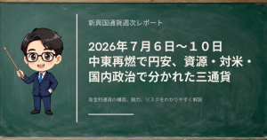 2026年7月第2週（7/6〜10）のランド円・ペソ円・リラ円の三通貨を横並びで振り返る新興国通貨の週次レポート記事のアイキャッチ画像