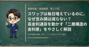 高金利通貨のスワップと為替を分けて考える二層構造の金利差を解説する記事のアイキャッチ画像